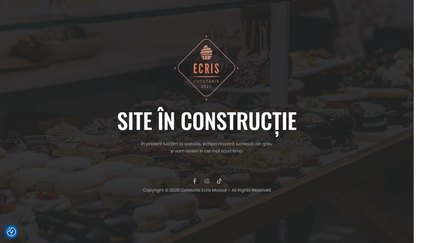Cofetăria Ecris — web design Brave Design